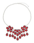 Expression Multi-Teardrop Statement Necklace - RED
