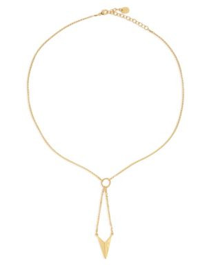 Chan Luu Chevron Pendant Ring Necklace - PEARL