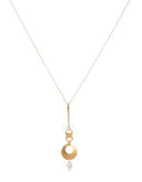 Gerard Yosca Circle Drop Pendant Necklace - GOLD