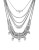 Lucky Brand Major Bib Clear Stone Necklace - SILVER