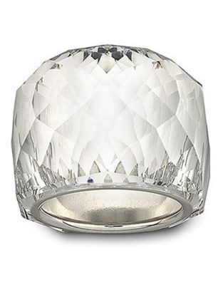 Swarovski Silver Tone Swarovski Crystal Ring - SILVER - 8
