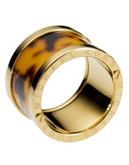 Michael Kors Tortoise Design Barrel Ring - BROWN - 6