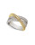 Crislu Highway Bands Gold Plated Cubic Zirconia Ring - SILVER - 7