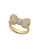 Crislu Puffy Bow Cubic Zirconia Ring - GOLD - 7