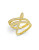 Crislu Mandy 18K Yellow Goldplated Twist Ring - GOLD - 7