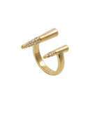 Cc Skye Take Two Crystal and 12K Gold-Plated Open Ring - GOLD - 7