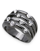Guess Multi Stone Crystal Ring - GREY - 7
