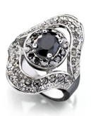 Guess Multi Stone Crystal Ring - GREY - 8