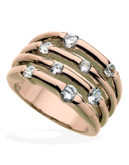 Guess Multi Stone Crystal Ring - ROSE GOLD - 7
