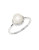Expression Pearl and Cubic Zirconia Ring - SILVER - 7