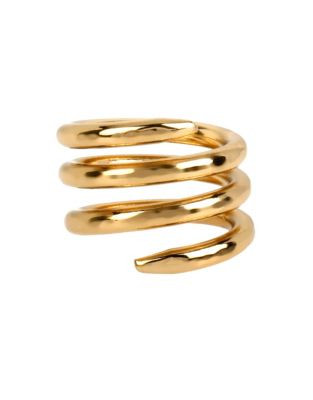 Robert Lee Morris Soho Goldtone Spiral Wrap Ring - BRONZE - 7