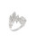 Expression Sterling Silver and Cubic Zirconia Leaf Ring - SILVER - 7