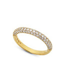Crislu Pave Gold Plated Cubic Zirconia Ring - GOLD - 7