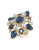 Carolee Crystal Cluster Cocktail Ring - DARK BLUE - 8