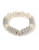 Rita D Pearl Stretch Bracelet with Silvertone Accents - PEARL