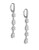 Nadri Framed Pave Linear Drop Earrings - SILVER
