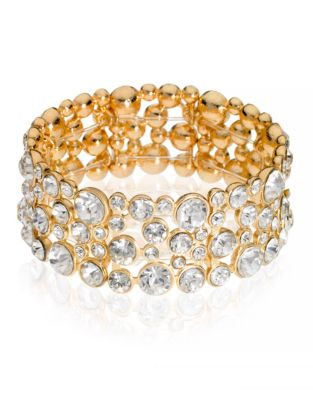 Guess Crystal Accented Bracelet - GOLD