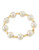Carolee Sculpture Garden Pearl Stretch Bracelet Gold Tone Plastic Bracelet - WHITE