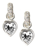 Mmcrystal Crystal Heart Earrings - SILVER - 1