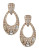 Mmcrystal Bronze Tone Statement Earrings - BRONZE - 1