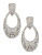 Mmcrystal Bronze Tone Statement Earrings - SILVER - 1