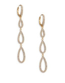 Nadri Triple Pave Teardrop Earrings - GOLD