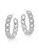Nadri Pave Chain Link Hoop Earrings - SILVER
