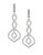 Crislu Platinum-Plated Twist Drop Earrings - PLATINUM
