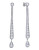 Crislu Sterling Silver Finished in Pure Platinum Cubic Zirconia Drop Earring - SILVER
