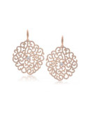 Carolee Floral Lace Rose Goldtone Dramatic Floral Drop Pierced Earrings - ROSE GOLD