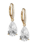 Nadri Pear Drop Leverback Earrings - GOLD