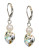 Rita D Heart Crystal Drop Earrings - SILVER
