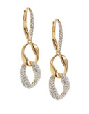 Nadri Pave Curb Chain Drop Earrings - TWO TONE