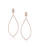 Carolee Floral Lace Rose Goldtone Elongated Pierced Earrings - ROSE GOLD
