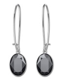 Swarovski Puzzle Crystal Pierced Earrings - JET