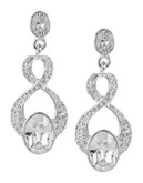 Mmcrystal Crystal Drop Earrings - SILVER - 1