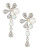 Mmcrystal Flower Drop Earrings - WHITE - 1