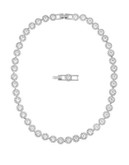 Swarovski Silver Tone Swarovski Crystal Angelic Collar Necklace - SILVER