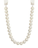 Rita D Small Pearl Ribbon Necklace - CREAM