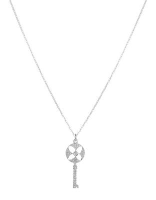 Mmcrystal Circle Key Necklace - SILVER