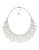 Carolee Crystal Stems Dramatic Frontal Silver Tone Necklace - SILVER
