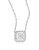 Nadri Mini Square Disc Pendant Necklace - SILVER