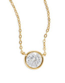 Nadri Mini Circle Pendant Necklace - GOLD