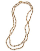 Carolee Faux Pearl Rope Necklace - BROWN