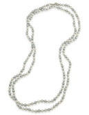 Carolee Faux Pearl Rope Necklace - GREY