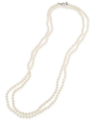 Carolee Faux Pearl Rope Necklace - WHITE