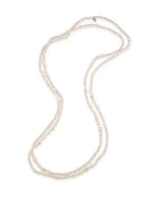 Carolee Oyster Bar Rope Necklace - WHITE