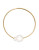Kenneth Jay Lane Open Faux Pearl End Wire Necklace - GOLD