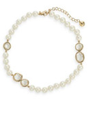 Kate Spade New York Faux Pearl and Crystal Necklace - CLEAR