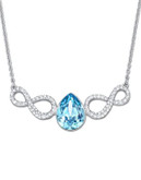 Swarovski Silver Tone Swarovski Crystal Afire Collar Necklace - BLUE